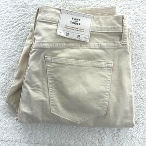 Flint and Tinder Pants Men's Beige 36x32 Straight Fit  Comfort